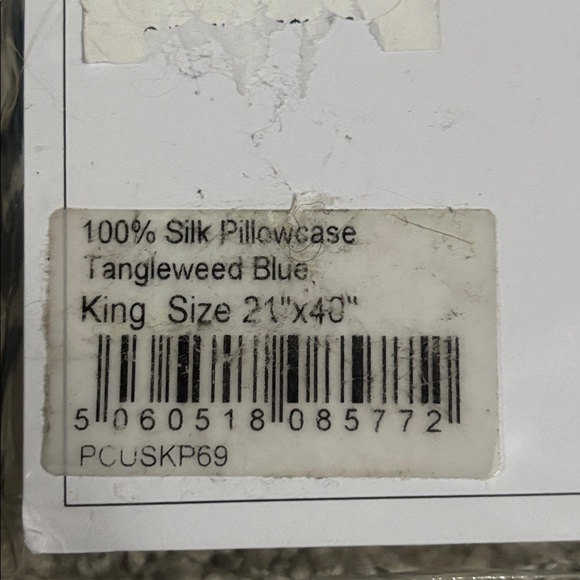 NWT Gingerlily London x Madeaux Tangleweed Blue Silk King Pillowcase - Picture 4 of 4